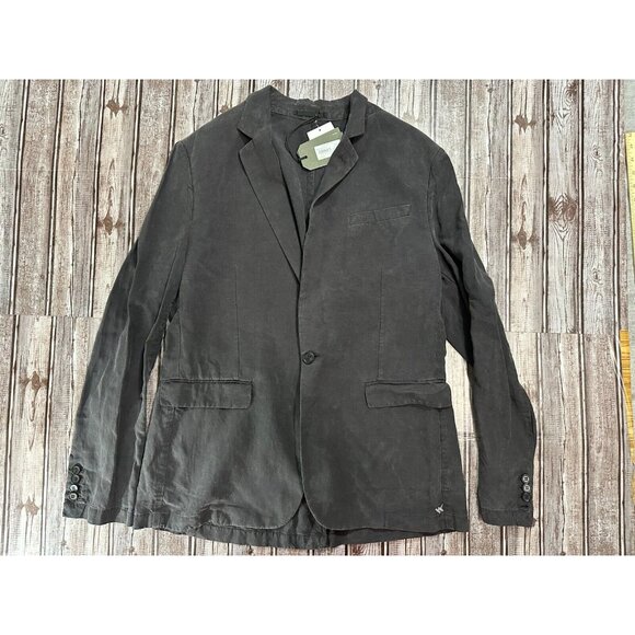 All Saints Vaga Blazer Jacket Washed Black Size 42 NWT MSPR 350 - Picture 1 of 9